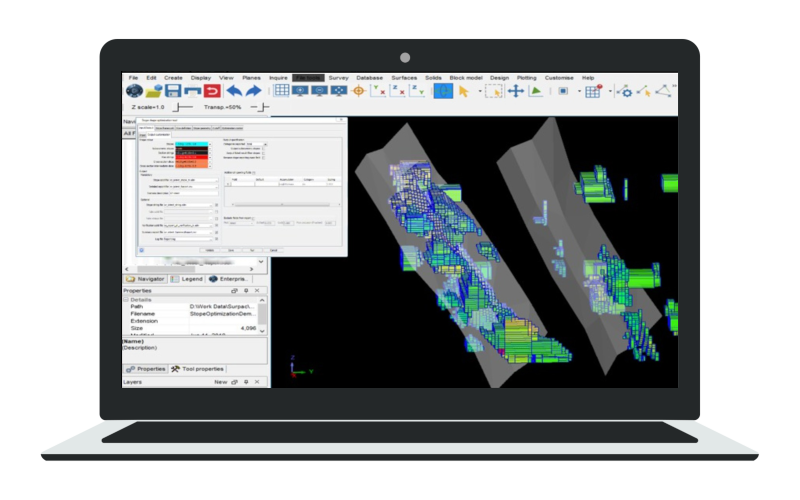 Surpac Indonesia for Engineering - GEOVIA Indonesia Stope Optimizer (JSZ)